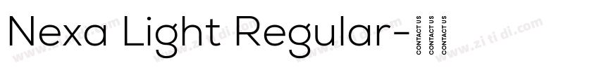 Nexa Light Regular字体转换